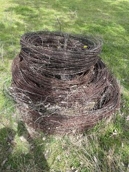 large rolls barbed wire. sells together.