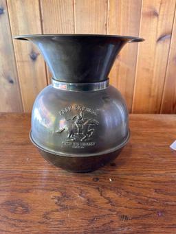 Pony Express Brass Spittoon