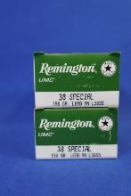 Ammo, Remington 38 Spc. 100 total rounds.