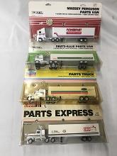 Lot of 4, Ertl 1/64 Scale Truck and Trailer