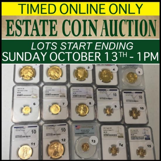 Timed Online Only Coin Auction - Oct 13th 2024