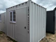 9ft Shipping Container w/ Window & Side Door