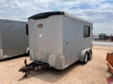 2014 HAULMARK 15'X 7'T/A BUMPER PULL CREW TRAILER