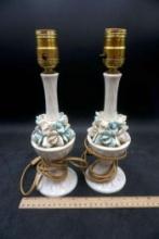 2 - Matching Flower Lamp Bases