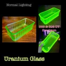 Uranium Glass Refrigerator Storage Box - Very Radioactive With Intense Uv Glow