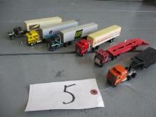 6 PIECES 1/24 SCALE TRUCK & TRAILER