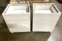 3 Drawer Rolling Metal Cabinets - Qty. 2x Money - New