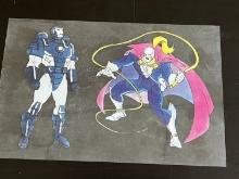 Clear Mylar Production Cel of War Machine Marvel TV Show Iron Man 1994-1996 Paint on Cel