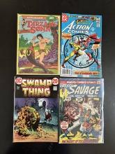4 Issues. Doc Savage The Man of Bronze Marvel Comics #5. Swamp Thing DC Comics #4. Superman starring
