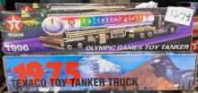 Texaco 1995 Edition Toy Tanker and Texaco Olympic Edition Toy Tanker