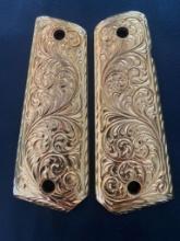 Custom 1911 Grips - Gold Plated - Vector Design