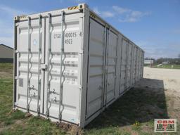 2023 40' Cargo Shipping Container 4-92" Double Doors On The Side And Rear Doors, One Trip Use