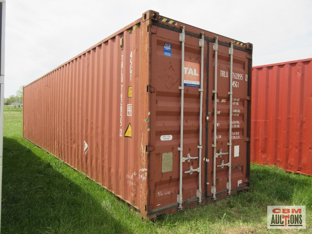 2008 40' Cargo Shipping Container, External Length: 40' External Width: 8' External High Cube