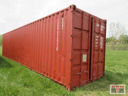 2015 40' Cargo Shipping Container, External Length: 40' External Width: 8' External High Cube