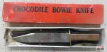 Crocodile Bowie Knife w/ Sheath