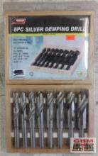 American Tool Exchange 32135 8pc Silver Demping Drill (9/16" to 1") w/ Wooden Storage Case...