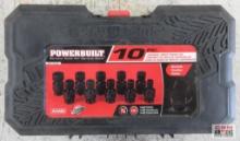 Powerbuilt 647208 10pc 3/8" Drive, 6 pt, Metric Universal Impact Socket Set (10mm to 19mm) w/ Molded