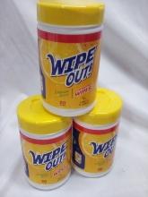 Wipe Out Lemon Scented antibacterial wipes, 3-80 count