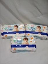 Parents Select Unscented Baby Wipes. Qty 3- 80 Pack Wipes.