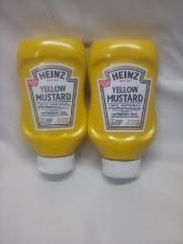 Heinz yellow mustard 2-20oz bottles
