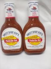 Sweet Baby Rays Nashville Hot wing sauce 2-16oz bottles