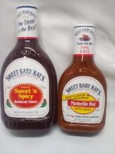 Sweet Baby Rays Hot wing sauce and Sweet &Spicy BBQ sauce