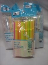 Flex straws 3 packs of 125