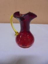 Vintage Kananha Amberina Glass Pitcher