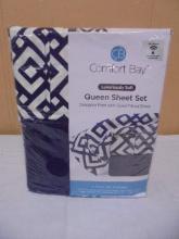 Brand New Set of Comfort Bay Designer Print Queen Size Sheets