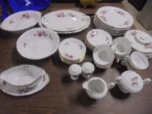 Place Setting for 6 Royal Rose Fine China