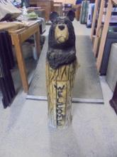 Chainsaw Carved Wooden Black Bear