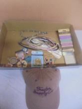 Group of Ladies Jewelry-Jewelry Making Supplies & Brand New Hat