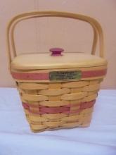 1995 Longaberger Cranberry Basket w/ Lid