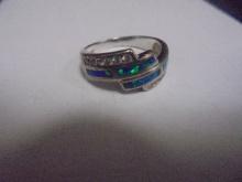 Ladies Sterling Silver Ring w/ Stones