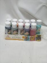 Pack of 11 Apple Barrel Indoor/Outdoor Glossy Brights Acrylic Paints
