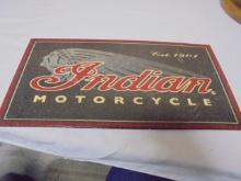 Heavy Metal Indian Motorcycle Advertisement Sign