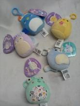 Lot of 5 Assorted 4” Original Squishmallows w/ Keychain Hooks