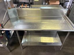 66 in. Right Side Clean Dish Table