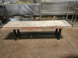 63 in. 14 in. Wood Benches