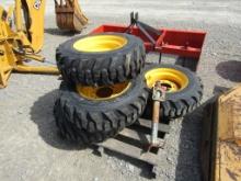 (4) NEW 10-16.5 SKID STEER TIRES AND RIMS - ALL ONE PRICE