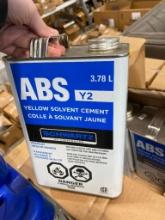 4 OF 3.78 L CONTAINERS OF YELLOW SOLVENT CEMENT