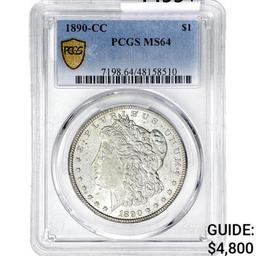 1890-CC Morgan Silver Dollar NGC MS64