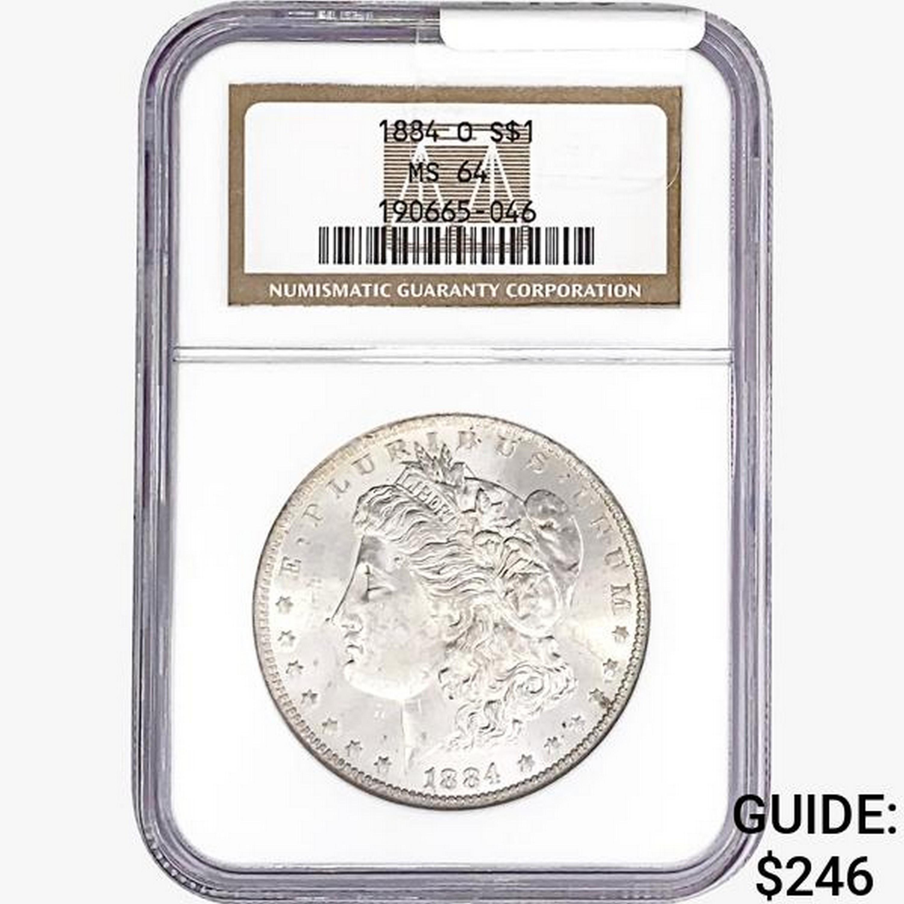 1884-O Morgan Silver Dollar NGC MS64