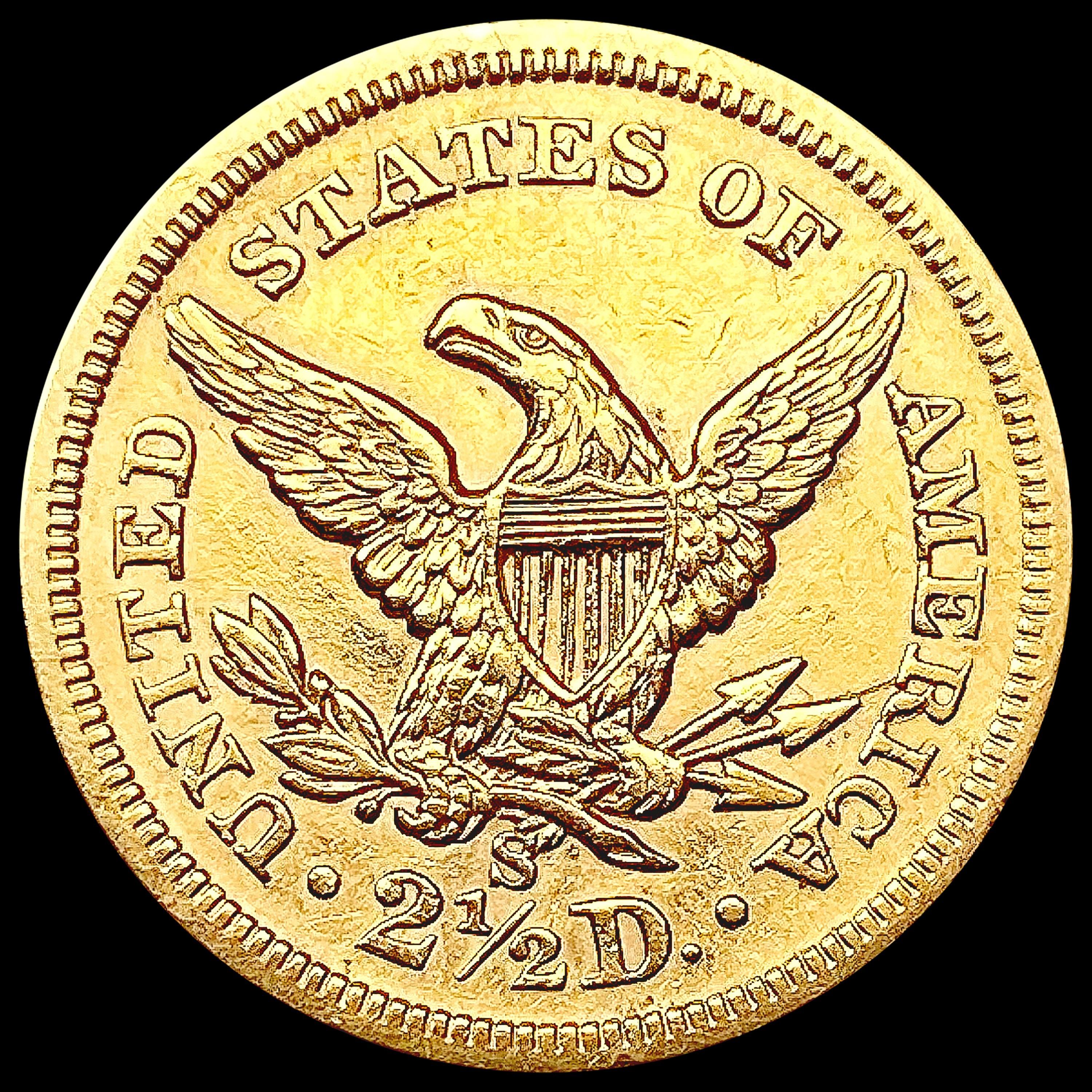 1875-S $2.50 Gold Quarter Eagle CLOSELY UNCIRCULAT