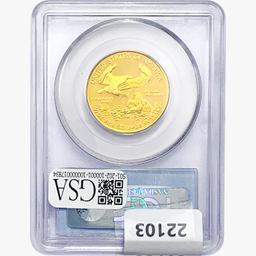 2010-W $25 1/2oz. Gold Eagle PCGS PR69 DCAM