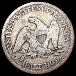 1854 Arws Seated Liberty Half Dollar LIGHTLY CIRCU