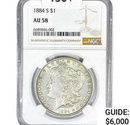 1884-S Morgan Silver Dollar NGC AU58