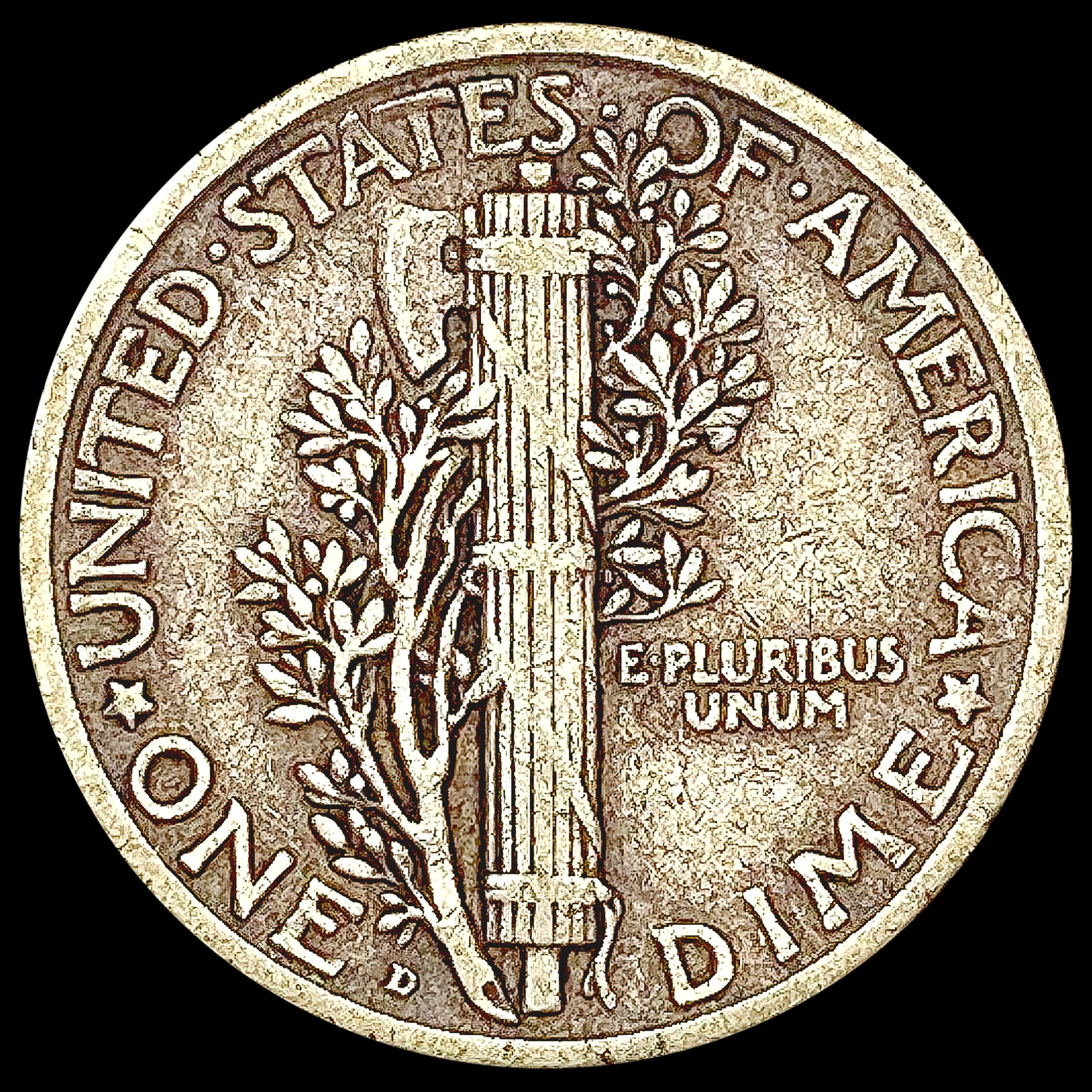 1921-D Mercury Dime NICELY CIRCULATED