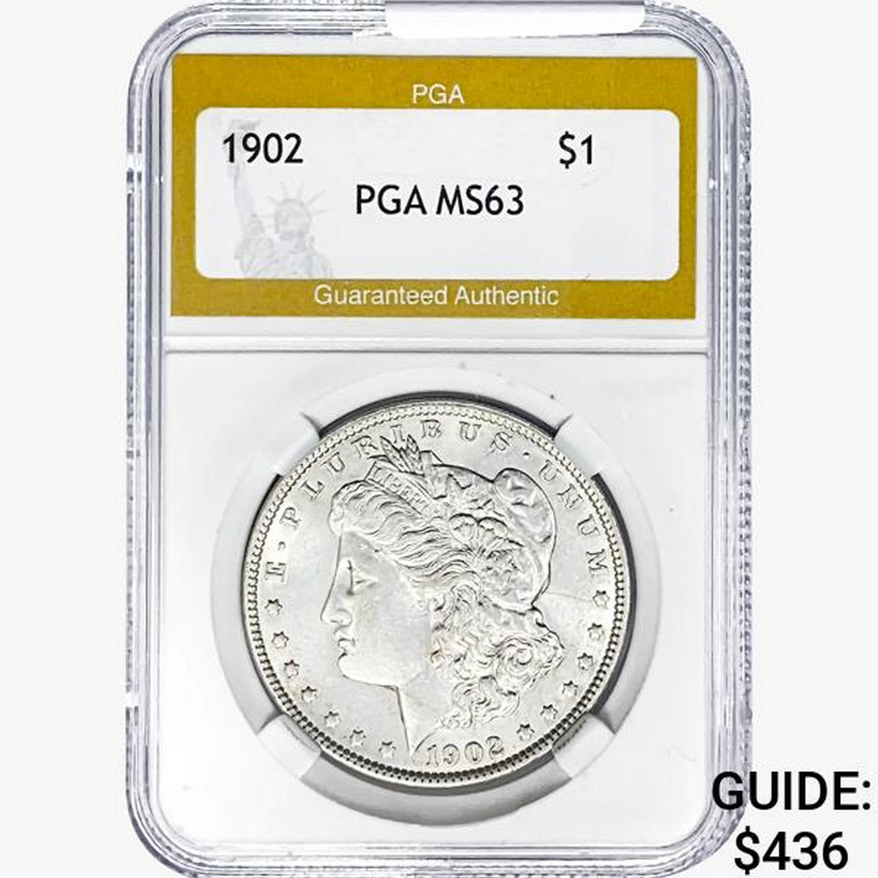 1902 Morgan Silver Dollar PGA MS63