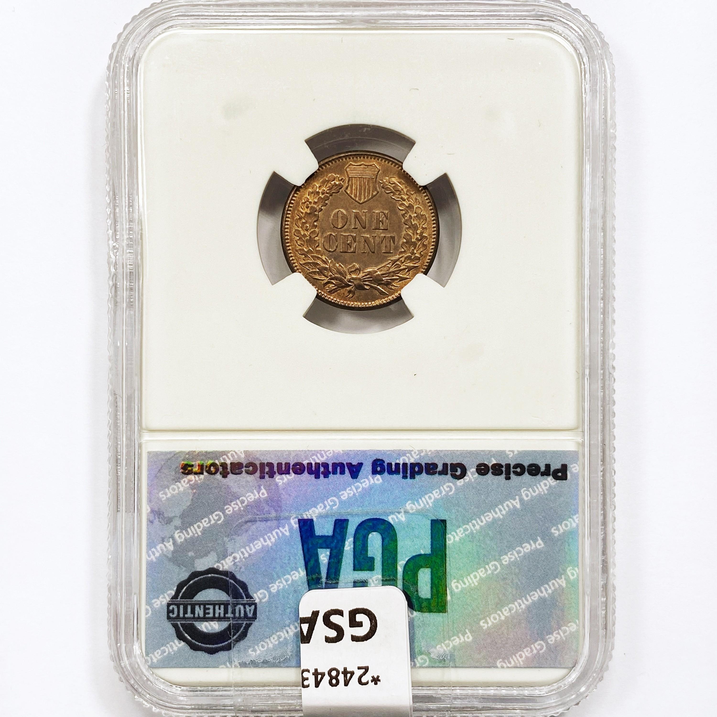 1875 Indian Head Cent PGA MS63